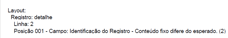 Conteúdo fixo difere do esperado. (2) - ACBrBoleto - Projeto ACBr