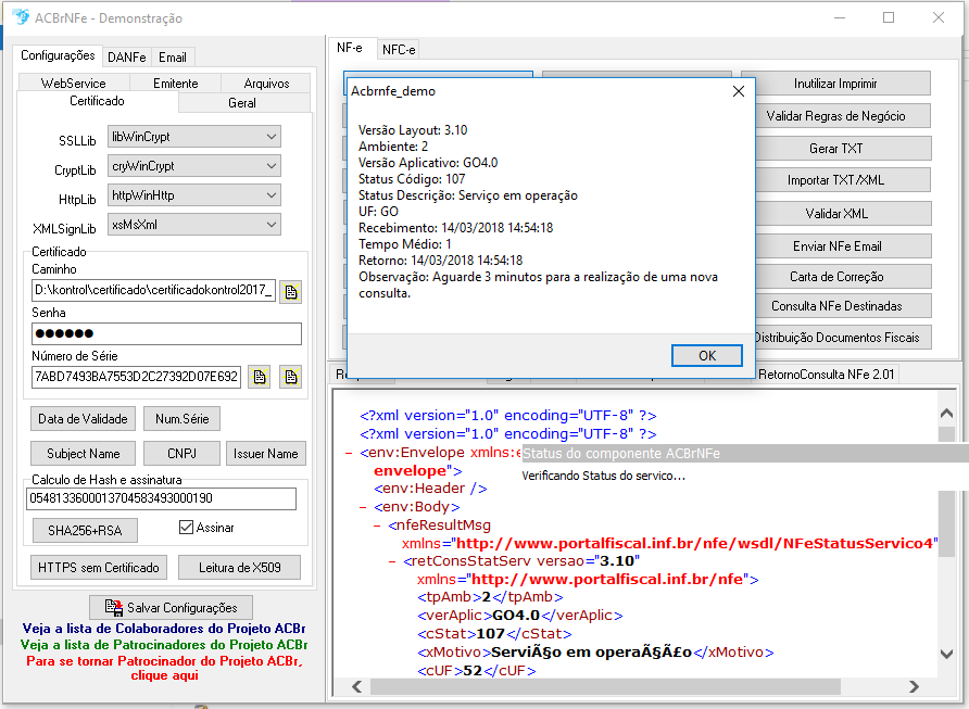 NFCe sefaz-MG: <?xml version='1.0' encoding='UTF-8'?><S:Envelope  xmlns:S=  xmlns=  - NFC-e - Nota Fiscal do