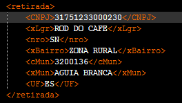 Exemplo do Grupo no XML (Autorizado)