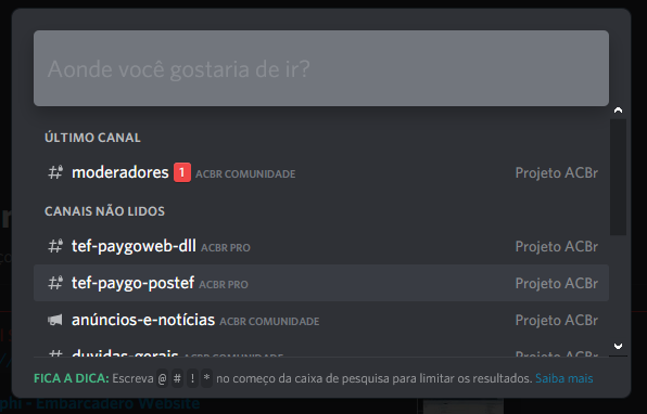 Projeto ACBr agora tem Servidor no Discord - Notícias do ACBr