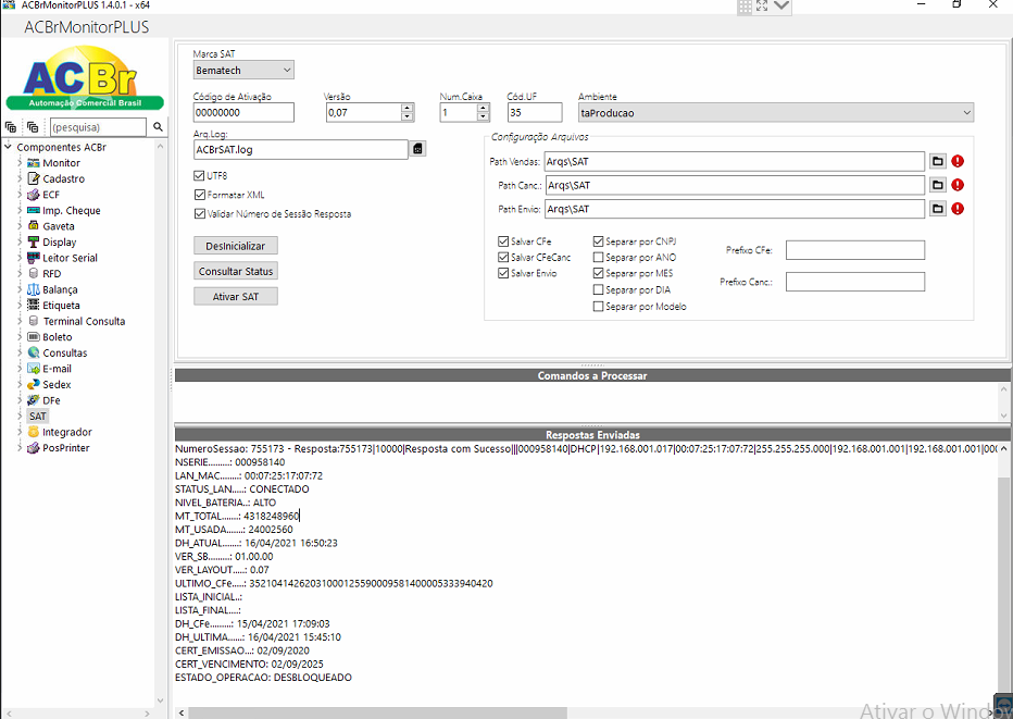 WCOM Soluções - Sat Bematech Go - Zapshopfácil