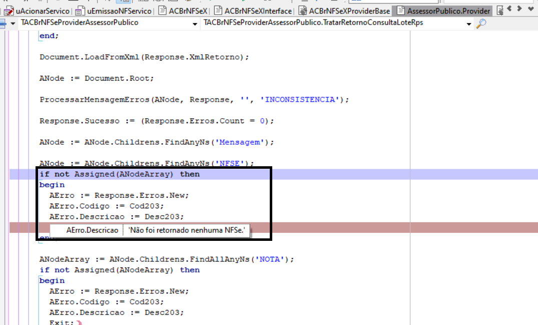 NFSe Elotech - Rejeicao S29 e S3 - ACBrNFSe - Projeto ACBr
