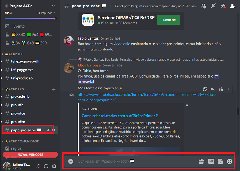 Projeto ACBr agora tem Servidor no Discord - Notícias do ACBr - Projeto ACBr