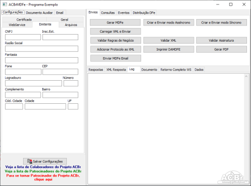 Mais informações sobre "Demo do ACBrMDFe"