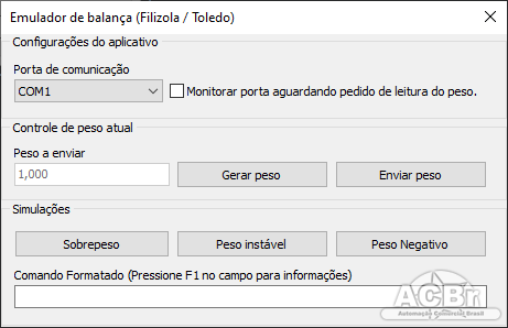 Mais informações sobre "Emulador de Balanças Filizola / Toledo"