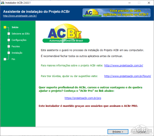 Mais informações sobre "ACBrInstall Trunk2"