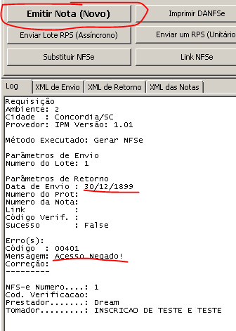 NFSe Elotech - Rejeicao S29 e S3 - ACBrNFSe - Projeto ACBr