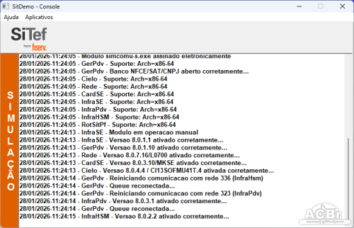 Mais informações sobre "SitDemo configurado ACBr"